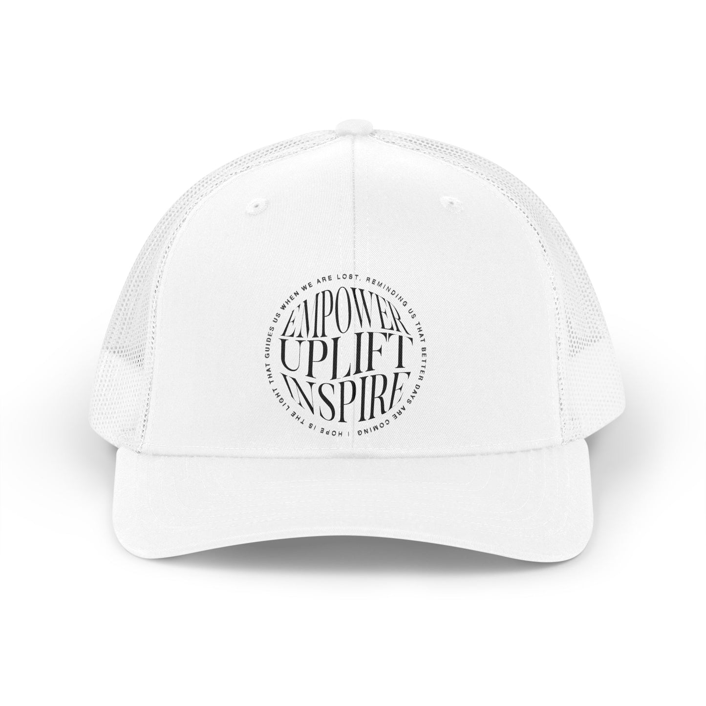 Empower Uplift Inspire Trucker Hat — Retro Positive Streetwear